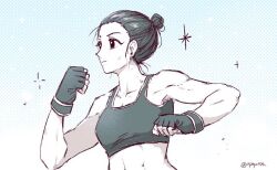 1girl artist_request fight_class_3 kwon_tae-young muscular muscular_female tagme