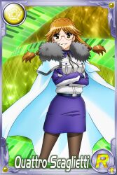 1girl artist_request glasses lyrical_nanoha numbers_(nanoha) official_art quattro_(nanoha) tagme