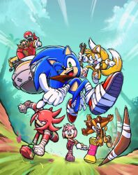amy_rose bad_tag badger bald blonde_hair blue_fur blue_hair boomerang brown_mustache chasing child cubot dr._eggman dress echidna_(animal) facial_hair formal_clothes fox gloves grass hair_tie hairband hammer hedgehog jumping knuckles_the_echidna loli medium_hair multiple_tails mustache official_art orange_fur orange_hair orbot palm_tree pink_fur pink_hair red_fur red_hair robot running sega shoes shota skirt sky smile socks sonic_(series) sonic_boom_(series) sonic_the_hedgehog spiked_hair sticks_the_badger strapless suit sunglasses tail tails_(sonic) toy_hammer tree tube_top twintails two_tails white_fur white_hair yellow_fur