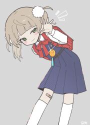Rule 34 | 1girl, backpack, bag, black dress, blush, bow, bowtie, brown hair, closed mouth, cowboy shot, crime prevention buzzer, dress, friedbirdchips, green eyes, hand up, indie virtual youtuber, long hair, long sleeves, looking at viewer, notice lines, randoseru, red bag, red bow, red bowtie, shigure ui (vtuber), shigure ui (vtuber) (young), shirt, shukusei!! loli-kami requiem, smile, socks, solo, twintails, virtual youtuber, white shirt, white socks
