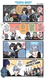 Rule 34 | 1boy, 6+girls, absurdres, age difference, aged down, animal ears, belle (zenless zone zero), blush, brother and sister, caesar king (zenless zone zero), closed eyes, clueless, english text, flapping ears, fox ears, glasses, highres, hoshimi miyabi, jane doe (zenless zone zero), kulojawa, left-to-right manga, multiple girls, nicole demara, siblings, sparkle, speech bubble, sweat, tsukishiro yanagi, wise (zenless zone zero), zenless zone zero, zhu yuan