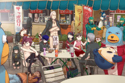 &gt;_&lt; 1980s_(style) 6+boys 6+girls ^_^ abs amagi_yukiko androgynous animal_ears atlus backpack bad_id bad_pixiv_id bag bandaid bandaids_on_nipples bandana banknote bear belt bib black_hair black_legwear black_serafuku blue_eyes blue_hair blush bow bowtie breasts breasts_apart brother_and_sister brown_eyes brown_hair newsboy_cap camera candy censored chair closed_eyes clothed_female_nude_female clothed_male_nude_female convenient_censoring convenient_leg cosplay cracker crossed_arms crossover dark_persona doujima_nanako dr_pepper eating everyone feeding food fox fundoshi glasses grey_eyes grey_hair groucho_glasses hairband hanamura_yousuke hat headphones headphones_around_neck highres hiiragi_kagami hotaru_no_haka ice_cream jack_frost_(megami_tensei) jacket jacket_on_shoulders japanese_clothes jewelry kick-ass kick-ass_(character) kick-ass_(cosplay) kigurumi kneeling konishi_naoki konishi_saki kubo_mitsuo kujikawa_rise kuma_(persona_4) laughing long_hair lucky_star lying mall manga_(object) matsunaga_ayane megami_tensei meitantei_conan miniskirt money morooka_kinshirou multiple_boys multiple_crossover multiple_girls narukami_yu necklace necktie nude ohtani_hanako okazun oldschool on_back on_floor ootani_hanako opaque_glasses open_mouth outdoors pantyhose pasties persona persona_4 pig_ears pig_girl pig_snout public_indecency public_nudity randoseru reading retro_artstyle reverse_trap satonaka_chie scar school_uniform serafuku shin_megami_tensei shirogane_naoto short_hair shorts siblings sitting sitting_sideways skirt small_breasts smile socks soda spit_take spitting sundae sweat table tagme tatsumi_kanji thighhighs time_paradox twintails wallet weapon what when_you_see_it white_hair yellow_eyes zenra zipper
