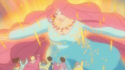 amv animated audible_music bad_tag boat breast_focus breasts close-up flying fujimoto gake_no_ue_no_ponyo giant giantess grandmanmare highres mature_female mermaid monster_girl multiple_boys multiple_girls music music_video ocean ponyo red_hair sound studio_ghibli tagme tenkuu_no_shiro_laputa video watercraft