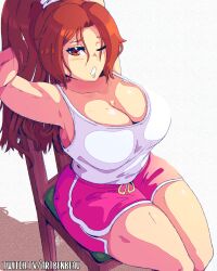 Rule 34 | 1girl, breasts, fatal fury, highres, large breasts, long hair, shiranui mai, street fighter, street fighter 6