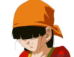 1girl ? artist_logo artist_name bandana dragon_ball dragon_ball_gt logo pan_(dragon_ball) shirt smile toei_animation tomboy yamakatsuro