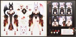 absurdres bad_link reference_sheet fox_girl highres indie_virtual_youtuber kitsune satsuki_mei_(vtuber) virtual_youtuber