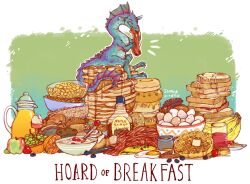 apple aqua_scales artist_name bacon bagel banana blue_scales blueberry border bowl bread bread_slice breakfast butter cereal cherry cinnamon_roll closed_eyes commission croissant cup dragon eating egg egg_(food) english_text fantasy food fried_egg fruit grapes green_apple green_background iguanamouth jam juice maple_syrup muffin mug no_humans omelet on_food open_mouth orange_(fruit) orange_juice original pancake pancake_stack plate sausage simple_background sitting sitting_on_food smile strawberry toast waffle white_border