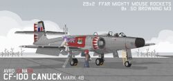 2others aim4falcon aircraft airfield airplane bare_tree canada canadian_flag cf-100_canuck cloud cloudy_sky field fighter_jet furry grey_sky highres military_vehicle multiple_others original pixel_art sky snow tree