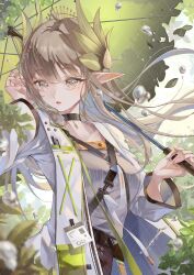 absurdres arknights chigusa7h highres holding holding_umbrella muelsyse_(arknights) umbrella