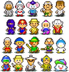 1980s_(style) 6+boys adventure_island annotation_request arc_system_works armor atlantis_no_nazo axe bad_id bad_pixiv_id bag baseball_cap beard black_hair blonde_hair blue_hair blush bomberman briefcase capcom challenger chun_(door_door) circlet crossover dagger dana dana_(solomon) dig_dug dirk_the_daring door_door downtown_nekketsu_monogatari dragon&#039;s_lair druaga_no_tou elf facial_hair fantasy frown full_armor game_sprite gilgamesh_(druaga) gloves gonbe hair_over_one_eye hat hebereke hebereke_(character) helmet holding hori_taizou horns hudson_soft ikki_(game) jack_(mighty_bomb_jack) key knife knight konami kunio-kun kunio-kun_(character) kunio-kun_series lode_runner makaimura male_focus mappy mappy_(character) mask master_higgins meikyuu_kumikyoku mighty_bomb_jack milon mother_(series) mother_2 mouse_(animal) mr._driller multiple_boys namco ninja ninja_gaiden nintendo oldschool overalls pants parody picosaru pikosaru pixel_art pointy_ears polearm police police_uniform policeman red_hair retro_artstyle ryu_hayabusa shadow shield shirt shoes simple_background sir_arthur_(makaimura) smile solomon&#039;s_key solomon_no_kagi spear spelunker spelunker_(character) spy_vs_spy standing style_parody sword taizo_hori takahashi_meijin takahashi_meijin_no_bouken_jima tecmo topless_male visor weapon white_background white_bomberman white_spy wynn_(atlantis_no_nazo)