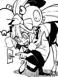 Rule 34 | creatures (company), dowman sayman, electrical outlet, game freak, gym leader, highres, iono (pokemon), monochrome, nintendo, pokemon, pokemon sv, sharp teeth, teeth