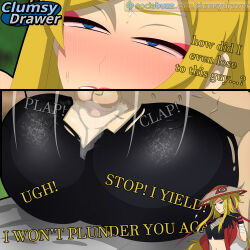 1boy 1girl ahegao artist_logo ass ass_focus bad_tag blonde_hair blue_eyes blush breasts breeze_dancer clumsydrawer cum cum_in_pussy deep_penetration defeat english_text eyeshadow female hetero huge_ass large_breasts lipstick logo long_hair makeup male mating_press naruto naruto_(series) naruto_online pants penis pink_eyeshadow pink_lips pleading punishment pussy self-upload sex sweat sweatdrop testicles torn_clothes torn_pants vaginal watermark web_address