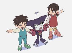 Rule 34 | ai (digimon), brother and sister, digimon, digimon (creature), digimon tamers, fang, impmon, makoto (digimon), open mouth, scarf, siblings