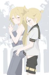 buttjob buttjob_over_clothes erection highres kagamine_len original tsurumaki_maki vocaloid voiceroid