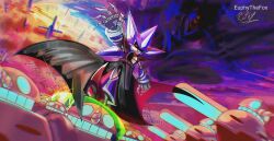 Rule 34 | 1boy, armor, artist name, black sclera, blue armor, colored sclera, euphythefox, highres, metal sonic, red eyes, robot, signature, solo, solo focus, sonic (series)