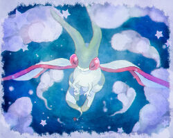 border claws closed_eyes cloud flygon full_body gen_3_pokemon highres m_f_t_n night nintendo no_humans outdoors pokemon pokemon_(creature) solo star_(symbol)