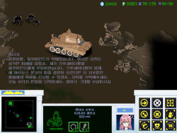 2girls blue_archive bullet crossover fake_screenshot green_eyes gun halo hanako_(blue_archive) handgun kojiroh30 korean_text long_hair military_vehicle minimap motor_vehicle multiple_girls pink_hair push-button school_uniform smile starcraft stats tank translation_request tsurugi_(blue_archive) weapon