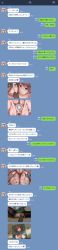 Rule 34 | 3girls, absurdres, body writing, cum, cum in mouth, empty eyes, fellatio, go-toubun no hanayome, heart, highres, japanese text, lockheart4545, multiple girls, nakano ichika, nakano miku, nakano nino, netorare, oral, photo (object), text messaging, timestamp, translated, video (object)