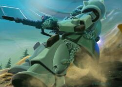 artist_request gundam mecha mobile_suit_gundam no_humans robot zaku zaku_ii