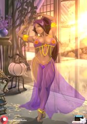 Rule 34 | 1girl, absurdres, bleach, breasts, dark-skinned female, dark skin, highres, karlen arts, large breasts, long hair, shihouin yoruichi
