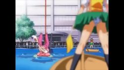 1boy amv amv_hell animated anime_screenshot audible_music bouncing_breasts breasts eiken harumachi_komoe highres huge_breasts large_breasts misono_kirika multiple_girls music music_video oppai_loli shinonome_chiharu shinonome_yuriko sound tagme third-party_edit tororo_(character) video yamada_ichigo