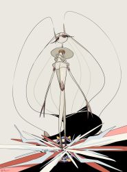 a-nya beast_ball from_below gen_7_pokemon highres long_arms long_legs nintendo pheromosa poke_ball pokemon ultra_beast