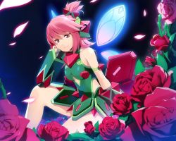 armband bracer cosmic_break fairy fairy_wings hair_ornament official_art pink_eyes pink_hair regina_winberrl sleeveless solo wakaba_sprout winberrl wings