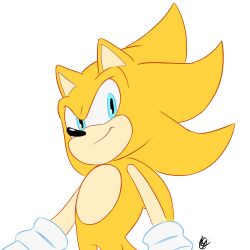 absurdres blue_eyes highres innotsu smile sonic_(series) sonic_frontiers sonic_the_hedgehog super_sonic