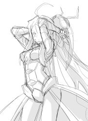 Rule 34 | 1girl, armor, armored gloves, armored leotard, arms up, blush, breasts, bug, butterfly, butterfly wings, digimon, digimon (creature), female focus, helmet, holding, holding helmet, hudiemon, insect, insect wings, leotard, long hair, looking at viewer, medium breasts, ph6xeivbgpimggg, removing helmet, skirt, solo, solo focus, wings