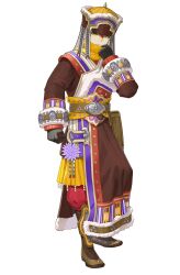 1boy absurdres artist_request belt belt_pouch black_gloves boots brown_boots brown_coat coat cuilang_(rune_factory) flower full_body gloves green_eyes highres long_sleeves male_focus official_art pants pouch red_hair red_pants rune_factory rune_factory:_guardians_of_azuma scarf solo transparent_background yellow_scarf