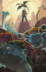 00s 1boy baseball_cap black_eyes black_hair blastoise blue_pants cannon charizard claws closed_eyes creatures_(company) fangs flame-tipped_tail flower game_freak gen_1_pokemon glint gloves hat jacket lapras looking_at_viewer nargyle nintendo open_clothes open_jacket pants pikachu pokemon pokemon_(creature) pokemon_hgss red_(pokemon) red_eyes red_gloves red_hat rock short_sleeves snorlax standing starter_pokemon_trio sun sunlight venusaur
