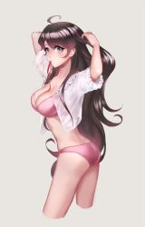 1girl absurdres artist_request ass breasts highres large_breasts long_hair looking_at_viewer tagme tying_hair