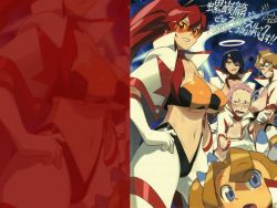 00s 5girls adiane bandeau breasts cleavage cybela_kuto glasses halo huge_breasts ishikawa_hideki large_breasts leite_jokin multiple_girls space_yoko strapless tengen_toppa_gurren_lagann tube_top yoko_littner
