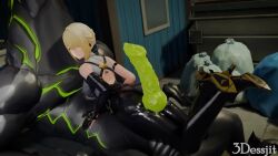 1boy 1girl 3d 3dessjit animated ass blonde_hair blue_eyes cum cum_on_body ejaculation evelyn_chevalier hati_(zenless_zone_zero) monster monster_penis sound tagme thigh_sex video zenless_zone_zero