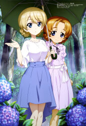 Rule 34 | absurdres, artist request, copyright name, copyright notice, darjeeling (girls und panzer), girls und panzer, highres, magazine scan, megami magazine, official art, orange pekoe (girls und panzer), scan