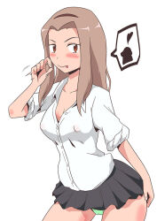 Rule 34 | brown hair, digimon, digimon adventure tri., long hair, looking at viewer, simple background, tachikawa mimi, white background