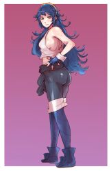 1girl absurdres artist_request ass fire_emblem highres lucina_(fire_emblem) nintendo smile tagme wet