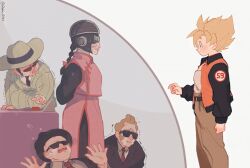 5boys animated animated_gif barrier blonde_hair breaking crying dragon_ball green_eyes multiple_boys roku_(roku_0141) scared son_goku super_saiyan sweat tagme tao_pai_pai trembling