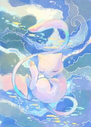 Rule 34 | closed eyes, gen 1 pokemon, highres, legendary pokemon, mew (pokemon), mythical pokemon, nintendo, no humans, pokemon, pokemon (creature), solo, volpecorvo