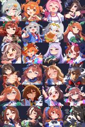 Rule 34 | + +, 6+girls, :d, :t, ;d, \||/, adjusting eyewear, agnes tachyon (umamusume), arm up, black hair, blood, blue eyes, breasts, brown eyes, brown hair, burger, clenched hands, closed eyes, crossed arms, cup, daiwa scarlet (umamusume), double v, drinking, ear covers, eating, el condor pasa (umamusume), finger heart, food, four-finger heart hands, glasses, gold ship (umamusume), grass wonder (umamusume), green eyes, grey hair, grin, half-closed eyes, hand on own cheek, hand on own chest, hand on own face, haru urara (umamusume), head tilt, heart, heart hands, highres, holding, holding burger, holding cup, holding food, ikuno dictus (umamusume), king halo (umamusume), light blush, long hair, looking at object, looking at viewer, manhattan cafe (umamusume), matikanefukukitaru (umamusume), matikanetannhauser (umamusume), mayano top gun (umamusume), medium breasts, mejiro mcqueen (umamusume), mihono bourbon (umamusume), multiple girls, nice nature (umamusume), no lineart, nosebleed, oguri cap (umamusume), ojou-sama pose, one eye closed, open mouth, orange eyes, orange hair, pink hair, pointing, pointing at viewer, pout, purple eyes, purple hair, red eyes, rice shower (umamusume), seiun sky (umamusume), shade, short hair, silence suzuka (umamusume), single ear cover, smile, special week (umamusume), steam, super creek (umamusume), tamamo cross (umamusume), tokai teio (umamusume), umamusume, v, v-shaped eyebrows, vodka (umamusume), waonaolmao, wavy mouth, white hair, yellow eyes