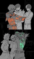 Rule 34 | 6+boys, abs, bakudeku, bakugou katsuki, boku no hero academia, curly hair, formal clothes, freckles, iida tenya, kaminari denki, kirishima eijirou, marks, messy hair, midoriya izuku, multiple boys, muscular, scar, shounen jump, smile, spiked hair, standing, suit, superhero costume, todoroki shouto, x-ray vision, yaoi