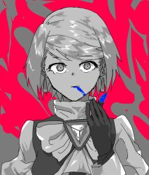 1girl absurdres ace_attorney bow bowtie formal_clothes franziska_von_karma gloves highres lipstick makeup shirt short_hair vest xmartieisgood