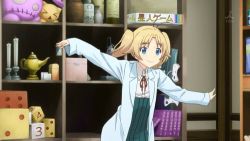 10s 1girl animated animated_gif blonde_hair blue_eyes female_focus koi_to_senkyo_to_chocolate lowres solo