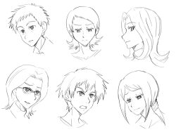 Rule 34 | 3boys, 3girls, digimon, digimon adventure 02, glasses, highres, izumi koshiro, kido jo, medium hair, monochrome, multiple boys, multiple girls, short hair, tachikawa mimi, takaishi takeru, takenouchi sora, yagami hikari