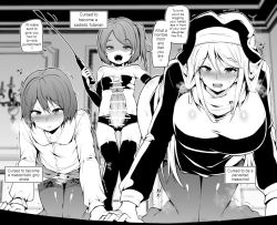 1boy 1futa age_difference all_fours bdsm bisexual_female blurry blush breasts bug censored clothes_lift depth_of_field dress dress_lift english_text erection father_and_daughter femdom futa_with_female futa_with_male futanari habit hard-translated incest knees_together_feet_apart large_breasts large_penis loli long_hair makin_tama mature_female miniskirt monochrome mother_and_daughter nun one_side_up pantyhose penis penis_out penis_size_difference riding_crop shota side_ponytail size_difference skirt small_breasts small_penis smaller_dominant standing sweatdrop thigh_gap thighhighs third-party_edit translated trap trembling
