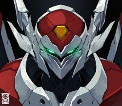 Rule 34 | aiba takaya, armor, facing viewer, glowing, glowing eyes, highres, looking at viewer, mar10, mask, mecha, mouth mask, power armor, robot, science fiction, tekkaman blade, tekkaman blade (character)