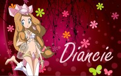 1girl barefoot blonde_hair blue_eyes bra bracelet bracer breasts cosplay crotch_rub diamond_(gemstone) diamond_panties diancie diancie_(cosplay) earrings feet female_focus gen_6_pokemon groin hidden_vibrator highres jewelry legendary_pokemon long_hair looking_at_viewer low-tied_long_hair midriff mythical_pokemon navel nintendo nose panties pokemon pokemon_(anime) pokemon_xy revision serena_(pokemon) sex_toy solo underwear vibrator wide_hips
