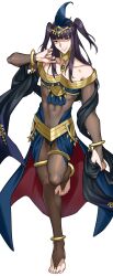 Rule 34 | 1boy, absurdres, bishounen, black bridal gauntlets, black hair, bodystocking, bridal gauntlets, crossdressing, crossdressing (mtf), fire emblem, fire emblem awakening, fire emblem heroes, full body, genderswap, genderswap (ftm), highres, jewelry, looking at viewer, nintendo, p.maker, see-through clothes, simple background, smile, solo, tharja (fire emblem), tharja (plegian) (fire emblem), tiara, toe ring, toned, toned male, two side up, white background