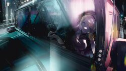 1girl absurdres bandana black_thighhighs blonde_hair blue_eyes blue_hair breasts car commission dori_(artist) driving gloves gradient_hair headset highres holding hummer hummer_h1 humvee indie_virtual_youtuber long_hair medium_breasts motor_vehicle multicolored_hair non-web_source second-party_source solo sports_utility_vehicle thighhighs virtual_youtuber zeta_(vtuber) zeta_(vtuber)_(1st_costume)