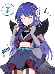 1girl colored_inner_hair elbow_gloves gloves happy highres idol_clothes idolmaster idolmaster_va-liv kamiya_ei kamizuru_cosmo long_sleeves multicolored_hair navel two-tone_hair virtual_youtuber